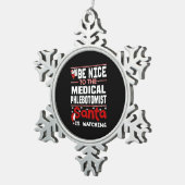 Ornement Flocon De Neige Phlebotomiste Médicale (Vue impression)