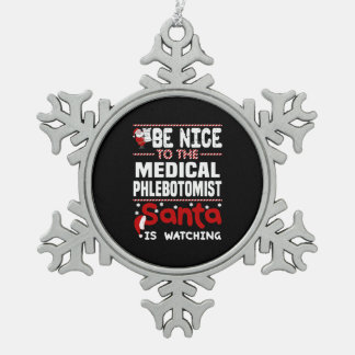 Ornement Flocon De Neige Phlebotomiste Médicale