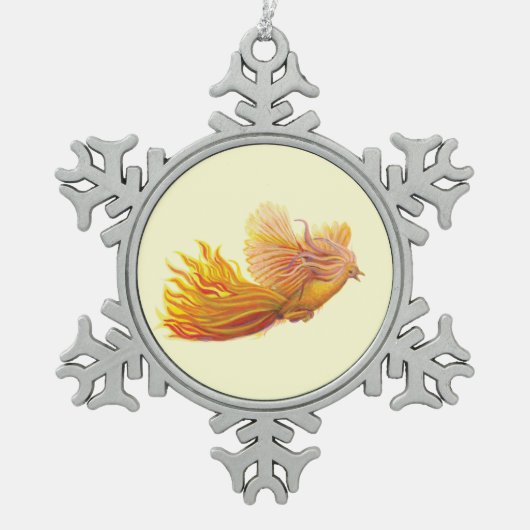 Ornement Flocon De Neige Phoenix Bird en vol (Devant)
