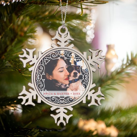 Ornement Flocon De Neige Photo cadre déco