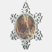 Ornement Flocon De Neige photo de famille recto-verso (Vue impression)