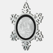 Ornement Flocon De Neige Photo de la frontière noire (Vue impression)