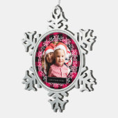 Ornement Flocon De Neige Photo de Noël de l'hiver (Vue impression)