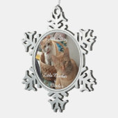 Ornement Flocon De Neige Photo Et Noms De Deux Chats, (Vue impression)