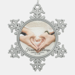 Ornement Flocon De Neige Photo faite sur commande de fiançailles de mariage