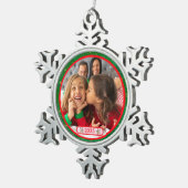 Ornement Flocon De Neige Photo Fun Stomping Reindees (Vue impression)