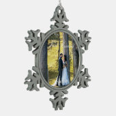 Ornement Flocon De Neige Photo juste mariée (Gauche)