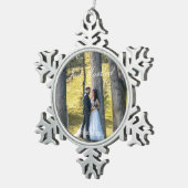 Ornement Flocon De Neige Photo juste mariée (Vue impression)