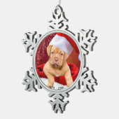 Ornement Flocon De Neige Photo Pitbull Chien Chien Personnalisé (Vue impression)