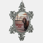 Ornement Flocon De Neige Photographie d'animal de compagnie, Noël 2020, Per (Gauche)