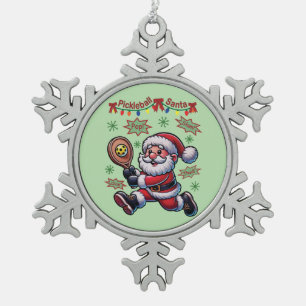 Ornement Flocon De Neige Pickleball Noël du Père Noël