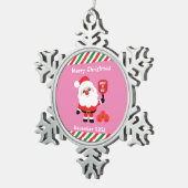 Ornement Flocon De Neige Pickleball 🎅 Père Noël Snowflake Pewer Christmas (Vue impression)