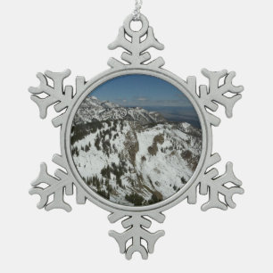 Ornement Flocon De Neige Pics de montagnes de Grand Teton I Photographie