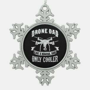 Ornement Flocon De Neige Pilote de drone Glacière Papa Multirotor Quadcopte