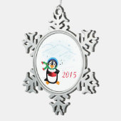 Ornement Flocon De Neige Pingouin de carolage (Vue impression)