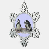 Ornement Flocon De Neige Pingouins (Vue impression)