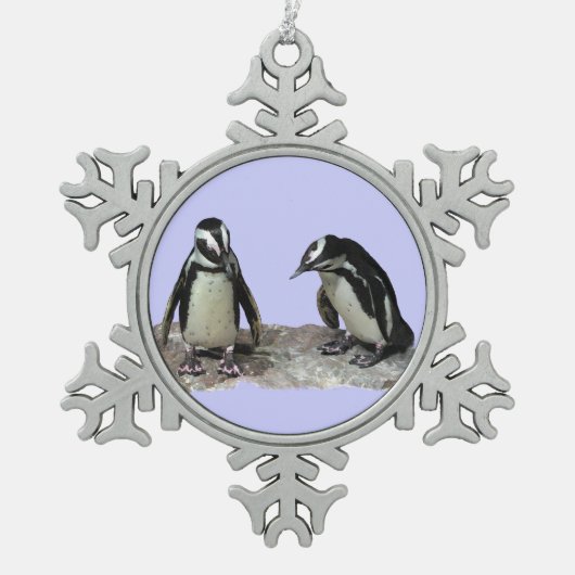 Ornement Flocon De Neige Pingouins (Devant)