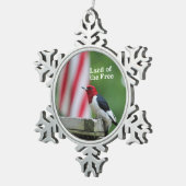 Ornement Flocon De Neige pivert Rouge-dirigé (Vue impression)