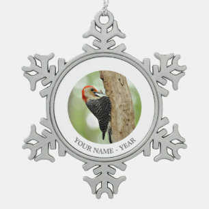 Ornement Flocon De Neige Pivert Rouge-Gonflé