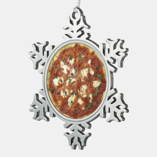 ORNEMENT FLOCON DE NEIGE PIZZA ! (Vue impression)