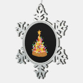 Ornement Flocon De Neige Pizza de Noël (Vue impression)