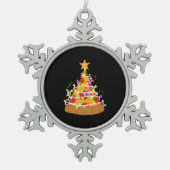 Ornement Flocon De Neige Pizza de Noël (Devant)