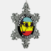 Ornement Flocon De Neige Plage de Panama City en Floride (Gauche)