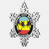 Ornement Flocon De Neige Plage de Panama City en Floride (Vue impression)