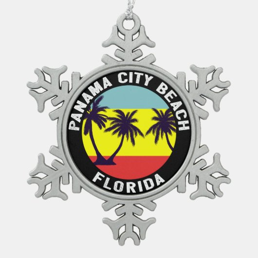 Ornement Flocon De Neige Plage de Panama City en Floride (Devant)