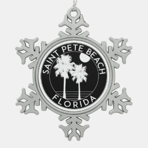 Ornement Flocon De Neige Plage de Saint Pete Floride Petersburg