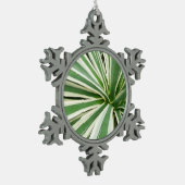 Ornement Flocon De Neige Plante Agave Vert et blanc rayé (Gauche)