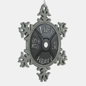 Ornement Flocon De Neige Plaque Barbell - Ascenseur Lourd (Gauche)