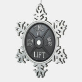 Ornement Flocon De Neige Plaque Barbell - Temps De Levage (Vue impression)