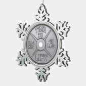 Ornement Flocon De Neige Plaque Barbell - Temps De Levage (Vue impression)