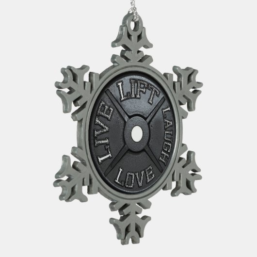 Ornement Flocon De Neige Plat d'haltère (Gauche)