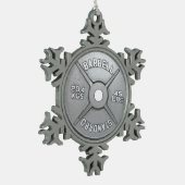 Ornement Flocon De Neige Plat d'haltère (Gauche)