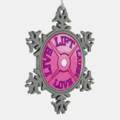 Ornement Flocon De Neige Plat d'haltère (Gauche)