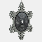 Ornement Flocon De Neige Plat d'haltère - aucune douleur aucun gain (Gauche)