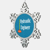 Ornement Flocon De Neige Plongeur de toilettes de l'ingénieur hydraulique (Vue impression)