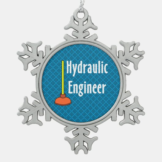 Ornement Flocon De Neige Plongeur de toilettes de l'ingénieur hydraulique (Devant)