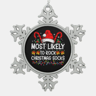 Ornement Flocon De Neige Plus susceptible de déchirer Noël Chaussettes drôl