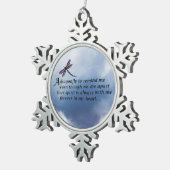 Ornement Flocon De Neige Poème de mémorial de libellule (Vue impression)