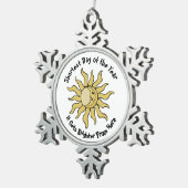 Ornement Flocon De Neige Poème Solstice d'hiver (Vue impression)