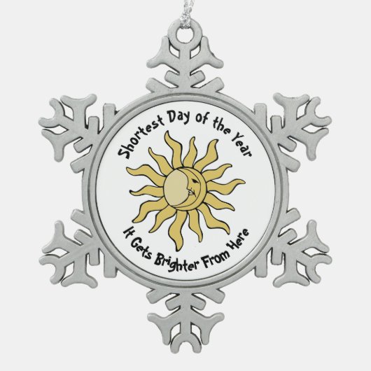 Ornement Flocon De Neige Poème Solstice d'hiver (Devant)