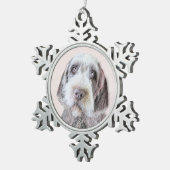 Ornement Flocon De Neige Pointing à poils durs Peinture Griffon - Art Chien (Vue impression)