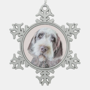 Ornement Flocon De Neige Pointing à poils durs Peinture Griffon - Art Chien