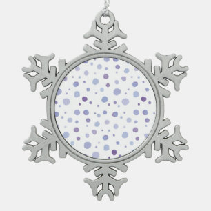 Ornement Flocon De Neige pois peint à la main