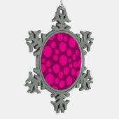 Ornement Flocon De Neige Pois rose (Gauche)