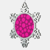 Ornement Flocon De Neige Pois rose (Vue impression)