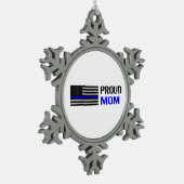 Ornement Flocon De Neige Police - maman fière de police (Gauche)